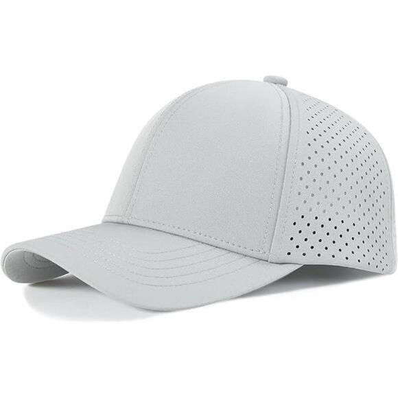 Mens Quick Dry Baseball Cap Mesh Snapback Hat Breathable Curved Brim Fit - Picture 7 of 7